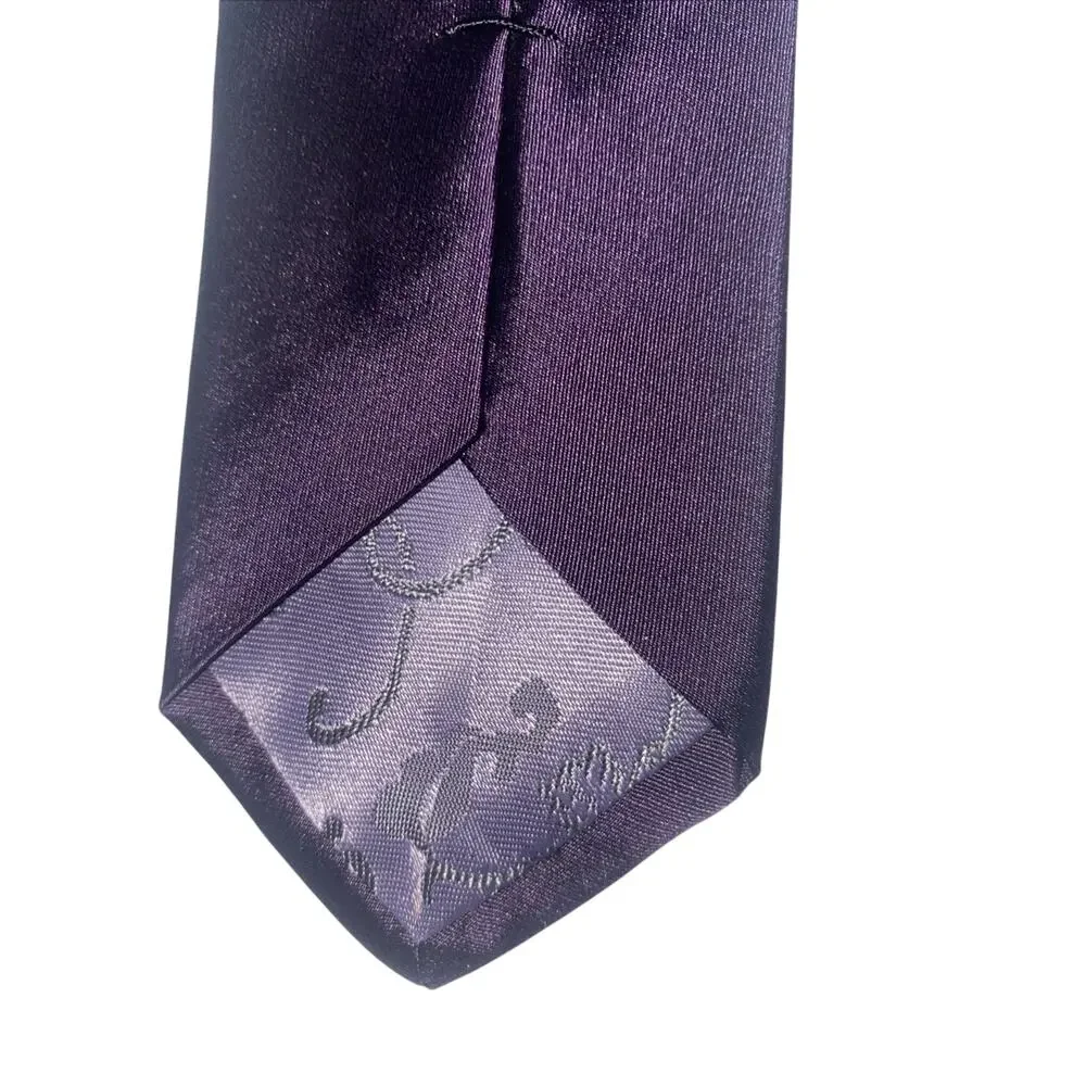Ted Baker Purple Solid Skinny 100% Silk 60”x2.5”